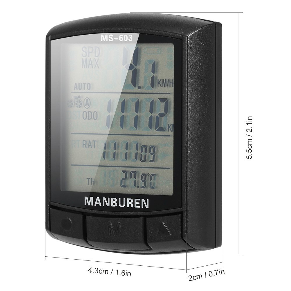 Genaues Fahrrad-Computer-Fahrrad-Speedmeter-Kilometerzähler MTB-Rennrad-Computer-Stoppuhr - Kabellos-9