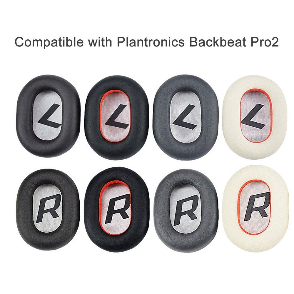 Coussin de Coussin D'oreille de Remplacement D'une Paire Pour Plantronics Backbeat Pro 2 Sur Les Écouteurs Sans Fil Oreille - Noir / Rouge-3