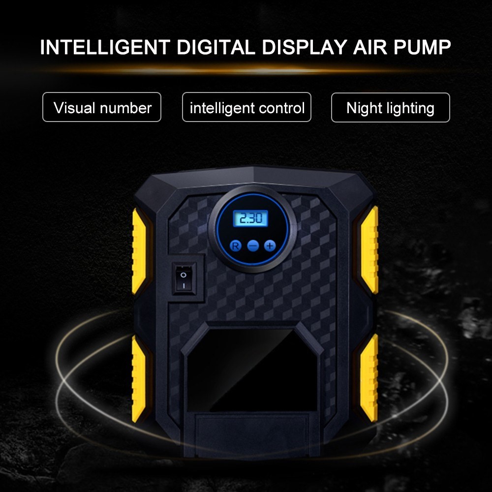 Compressor de ar Portátil Digital Visor de Pneus de Pneu Elétrico Bomba Automática Com Função de Raio-4