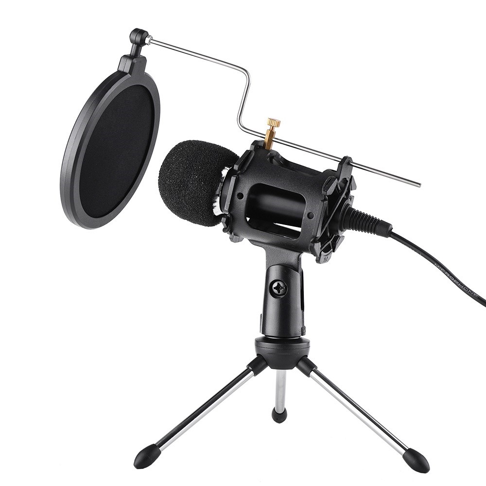 Achetez Kit de Microphone Vidéo Avec Micro-amortisseur Mic à Amortir le  Filtre Pop Filtre Adaptateur Câble de 3,5 mm de Chine