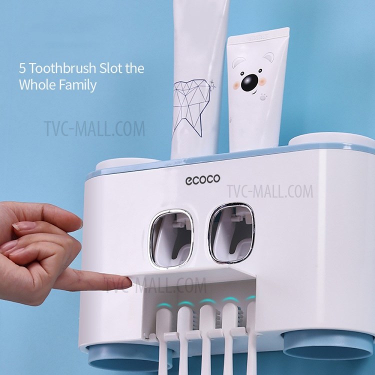 Wholesale ECOCO WallMounted Toothbrush Holder with 2 Toothpaste
