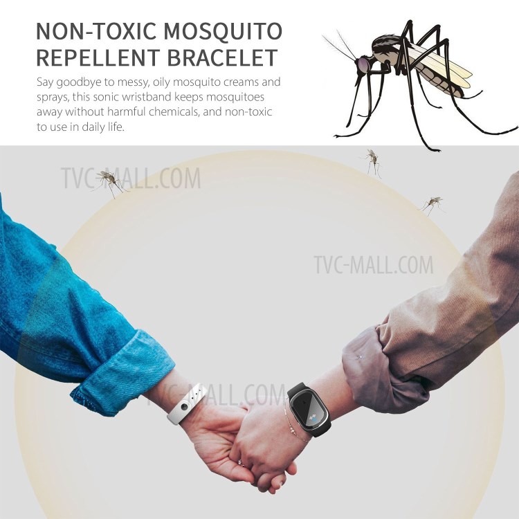 Ultrasonic Mosquito Repellent Bracelets NonToxic Deet Free Bug Insect Repellent Bands