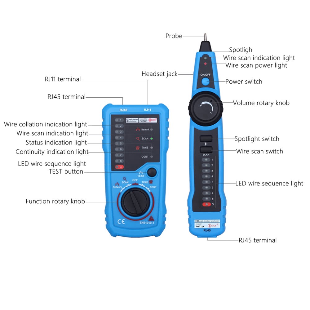 Multifunktionales Handheld-Tester-Tracker-Zeilenfinder-Kabeltest-Tool Für Die Netzwerkwartung