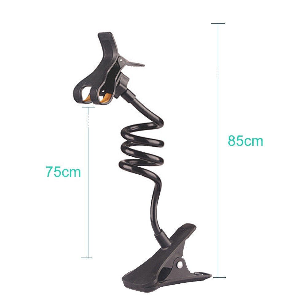 Supporto Per Telefono Pigro Telefoni Cellulare Clip STAND HANDFREE GOOSENECK GOUSHECK Mount Rotante Per Un Massimo Di Dispositivi Da 6,3 Pollici - Nero