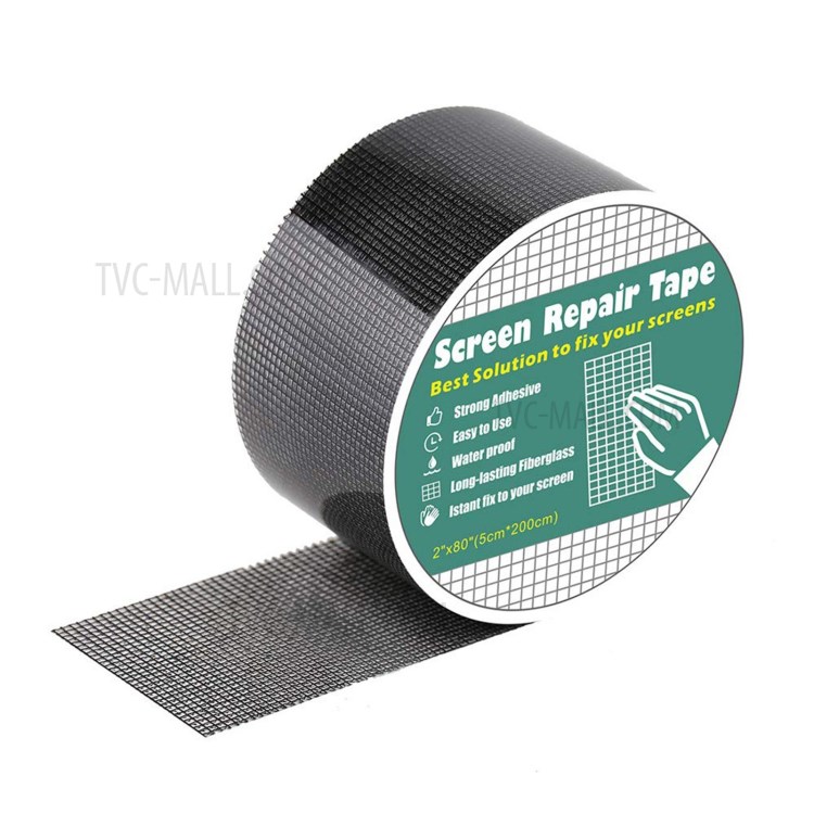 Wholesale 6.56ft Window Screen Repair Kit Tape Strong Adhesive Waterproof Fiberglass Black