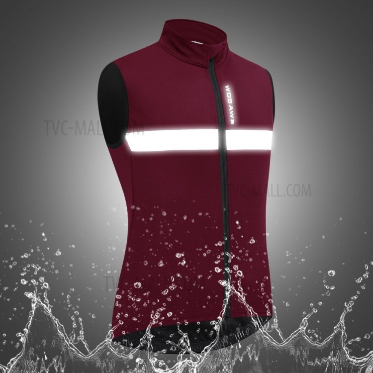 Wholesale Men Fleece Lined Cycling Vest Windproof Reflective Sports