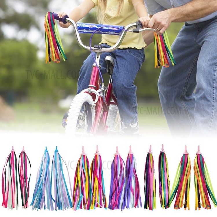 Wholesale 2 PCS Kid's Rainbow Bike Streamers For Girls Boys Children's