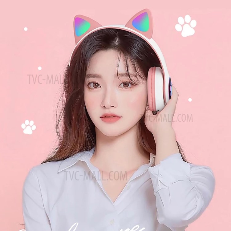 Wholesale STN28 Over Ear Music Headset Glowing Cat Ear Headphones