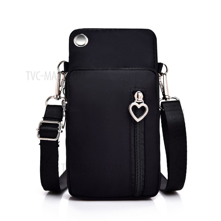 Unisex Women Men Waterproof Crossbody Mini Small Bag Casual Shoulder Bag - Black