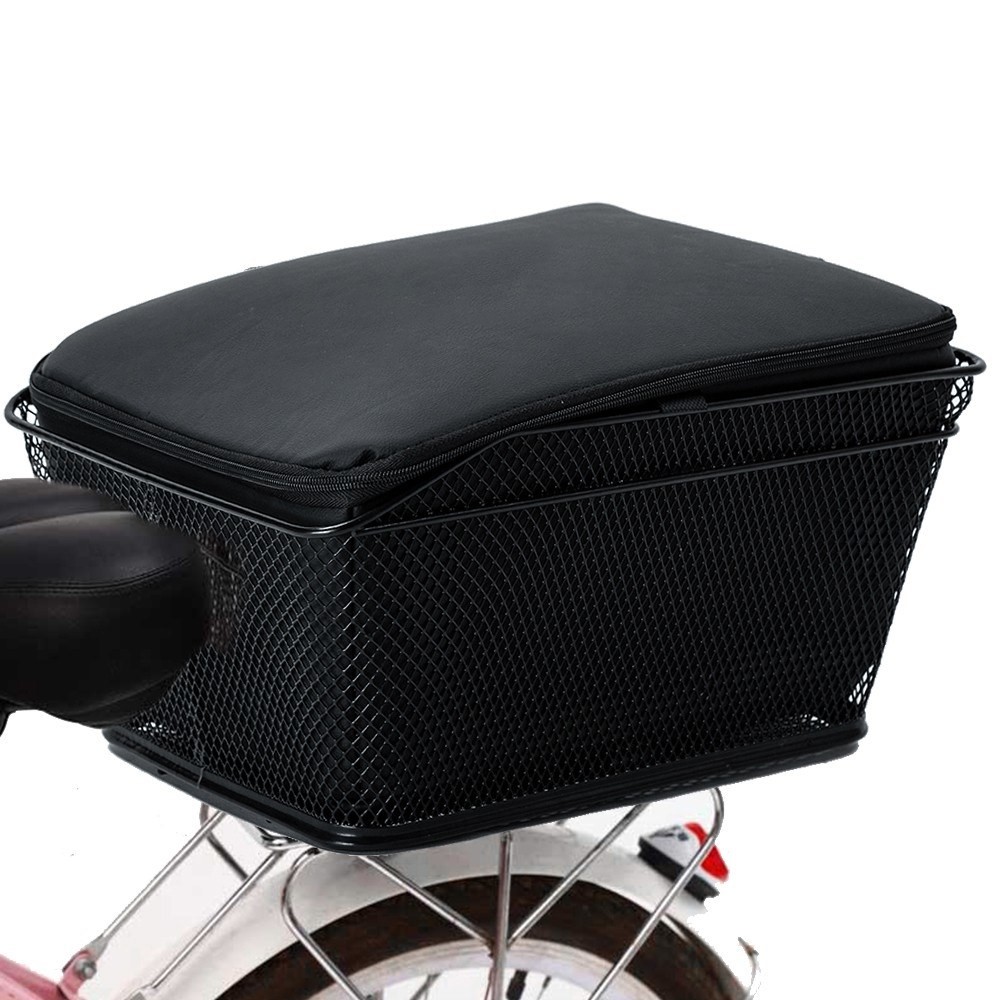 Large Capacity Waterresistant Rainproof Metal Wire Bicycle Basket