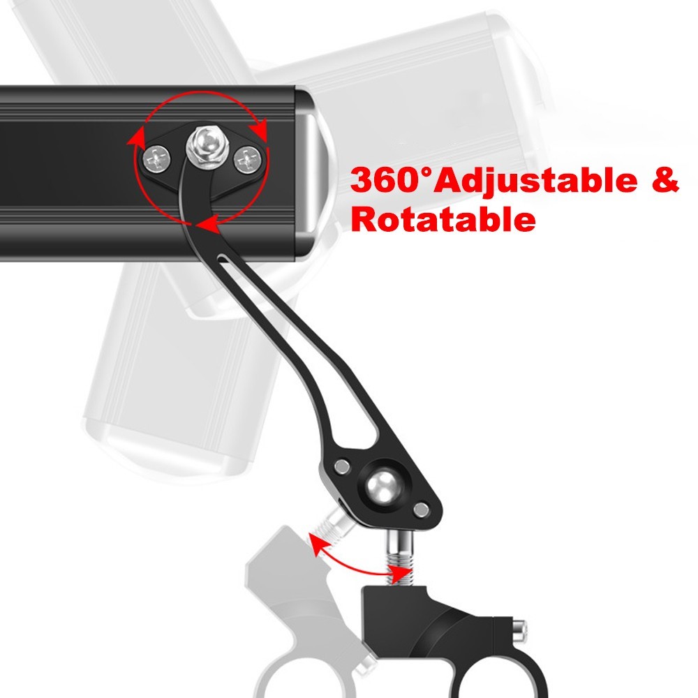 Mountain Road Bike Motorcycle Rear View Mirror Bicycle Handlebar Mount 360 Degrees Rotatable Wide Angle Rearview Mirror - Blue-3