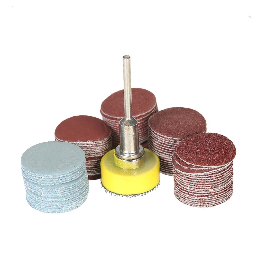 100 Stücke 25mm 1 Zoll SANDER DISC-Schleifscheibe Für DIY Schleifen Und Polieren 100-3000 Sandpapier Mit 1 Zoll Schleifmittel Polnische Padplatte + 1/8 Zoll Schaft Rotary Tool