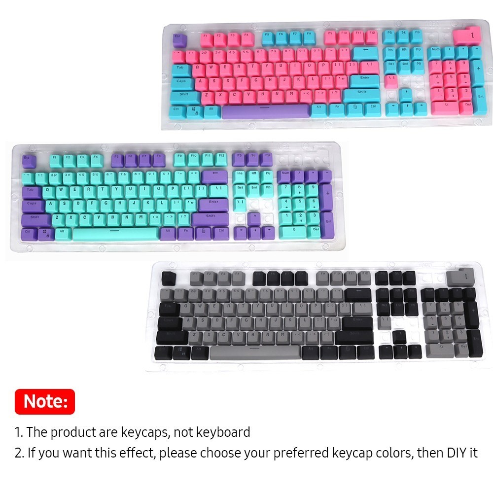 Für Mechanische Tastatur 104 Tasten Spritzguss PBT Keycap Set - Schwarz