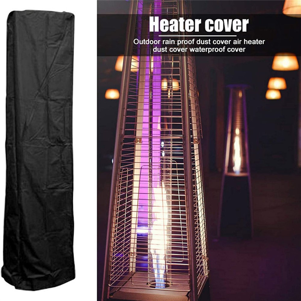 Outdoor Gas Heater Cover Oxford Cloth Waterproof Patio Heater Hood Protective Cover with Drawstring-8