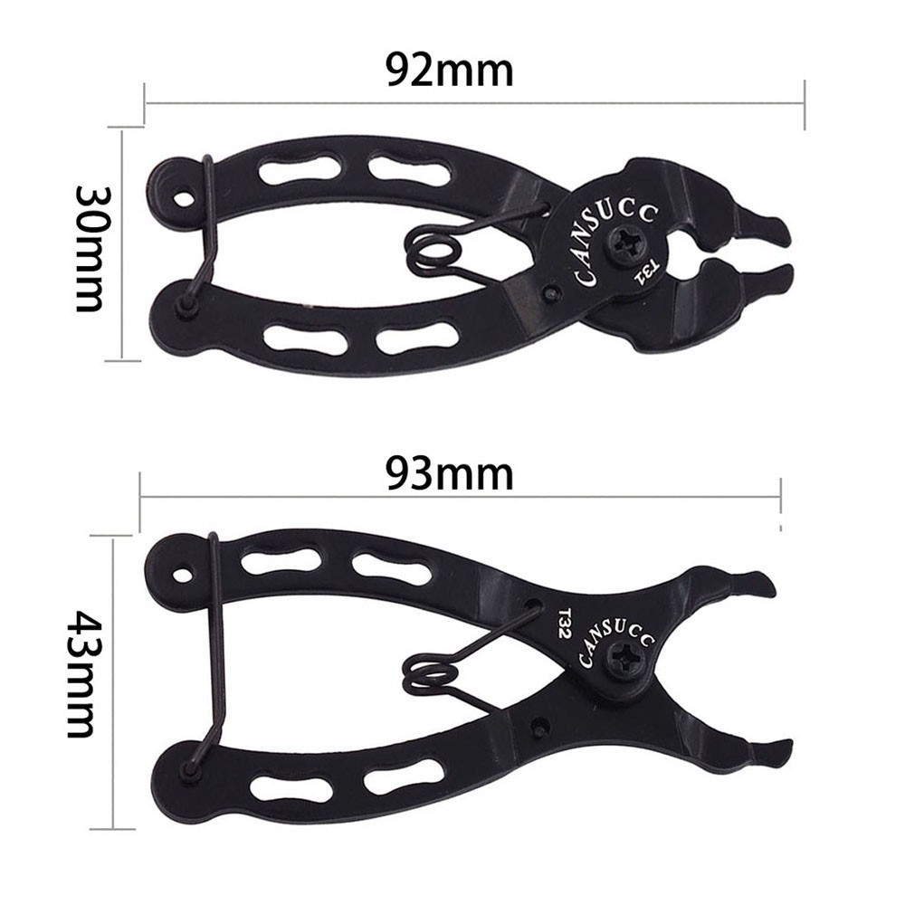 Cansucc Bike Cadena Master Link Link Herramienta Removedor De Enlace Rápido Abierto / Cerrar Cadena De Bicicleta Mantenimiento De La Llave Herramienta - Negro / Estilo 2