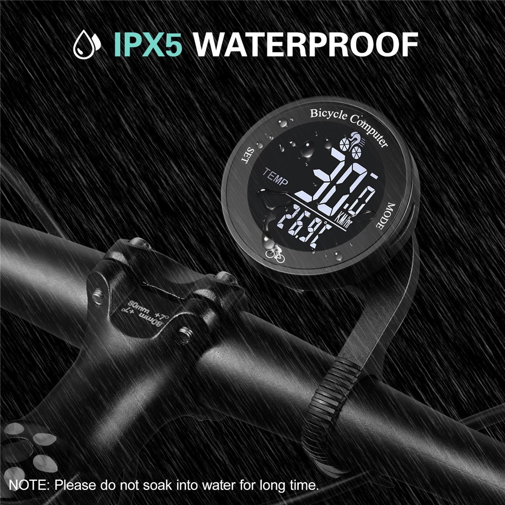 Waterproof Wireless Bike Computer Multi-Functional LCD Screen Bicycle Odometer Cycling Speedometer Mountain Bike Speedo Meter - Style 2-17