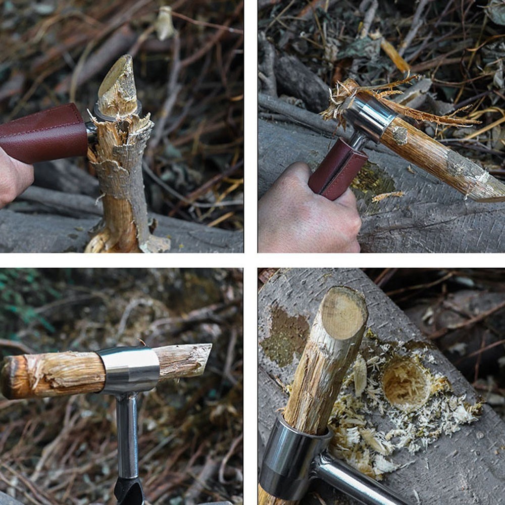 Outdoor Survival Tool Scotch Eye Holz Schnecke Bohrer Edelstahl Manuelle Schnecke Hole Maker Für Camping Wandern