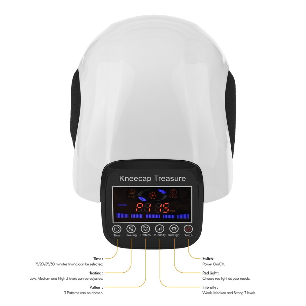 Massaggiatore Wireless Del Ginocchio Del Ginocchio Della Vibrazione Elettrica Ricaricabile Del Ginocchio Del Ginocchio Del Ginocchio Per Il Dolore Articolare Del Dolore Antidolorifico Dei Crampi Del Menisco - Bianca