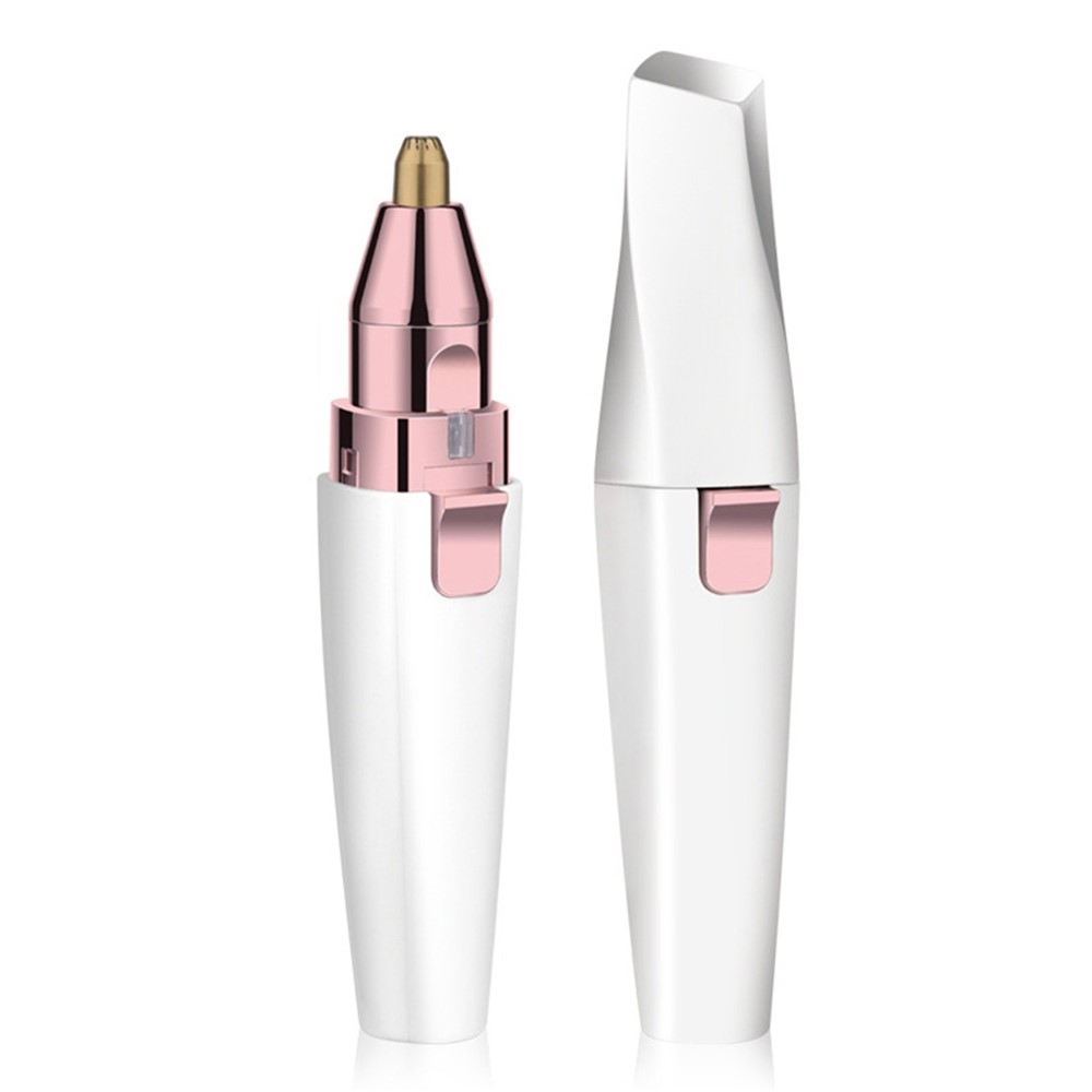 Sacial Hair Remover Doubleur De Cheveux Sans Douleur Lèvres Shape 2-en-1 Rasoir À Sourcils Dames Électrique Batterie Intégrée