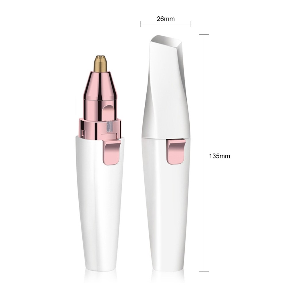 Gesichtshaarentferner Schmerzlose Haarschneider Lippenstiftform 2-in-1 Augenbraue Rasierer Damen Elektrorasierer Eingebauter Akku