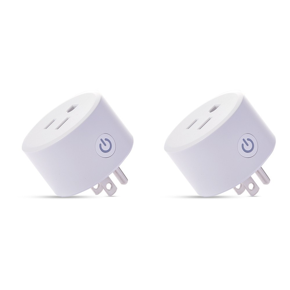 2 Pcs WiFi Plug Smart Plug Low Consumption Energy-saving Timing Socket by Homekit Wireless Voice Intelligent Control RC Car Remote Control Home US Type - Type 1