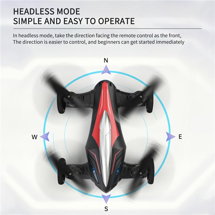 RC -drohne Für Kinder 2 in 1 RC -auto RC Drohne Land Air RC Toy One Key Start ab Landung - Blau-10