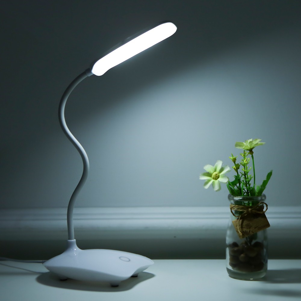 Touching Control 3 Level Dimmable LED Plug-in Desk Night Lamp Ultralight 360 Degrees Flexible Rotatable USB Charging Eye-caring Table Light for Studying Reading Working-13