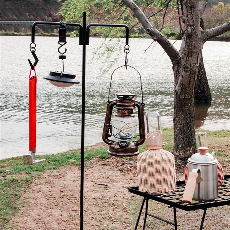 Achetez Portable Camping Lantern Stand Heavy Duty Inoxydless en Acier Inoxydable Crochet Lantern