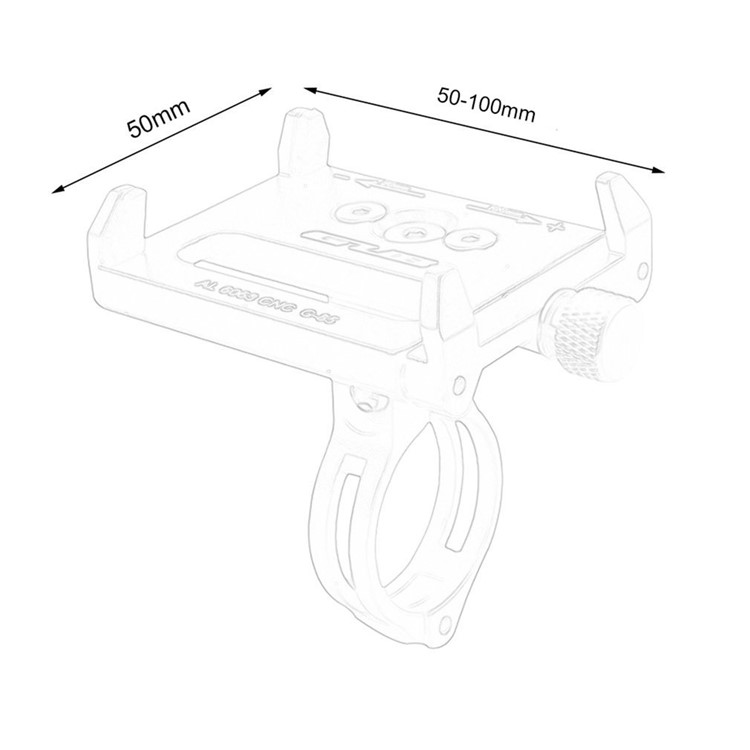 G-86 Aluminium Alloy Bicycle Grodbar Grodbar Mount Bike Phone Téléphone, Taille de la Pince 50-100 mm -Black