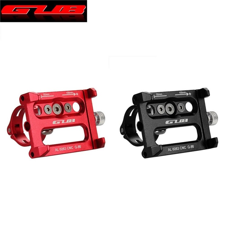 G-86 Aluminium Alloy Bicycle Grodbar Grodbar Mount Bike Phone Téléphone, Taille de la Pince 50-100 mm -Black