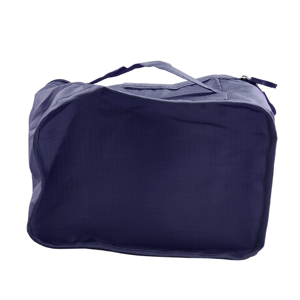 6 Pcs/conjunto de Bolsas de Armazenamento de Bagagem de Viagem Quadrada Bolsa Organizadora de Roupas - Azul Escuro