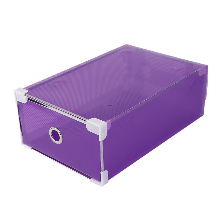 Creative Half Transpa Drawer Style Shoe Box For Women Purple Creative Half Transpa Drawer Style Shoe Box For Women Purple 6