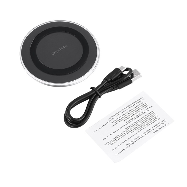 

S6 Mini Wireless Charger Qi Charging Pad with LED Indication for iPhone X/8/8 Plus etc. - Black