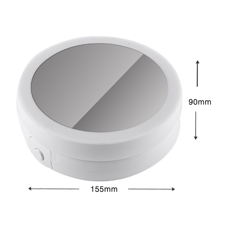 Purchased Double Sided Led Lights Makeup Mirror Folding Rotating Cosmetic Storage