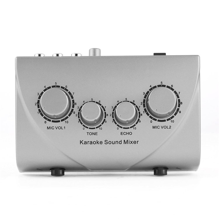

Portable Mini Digital Mixer Karaoke Sound Mixer Professional Audio System Machine - Silver