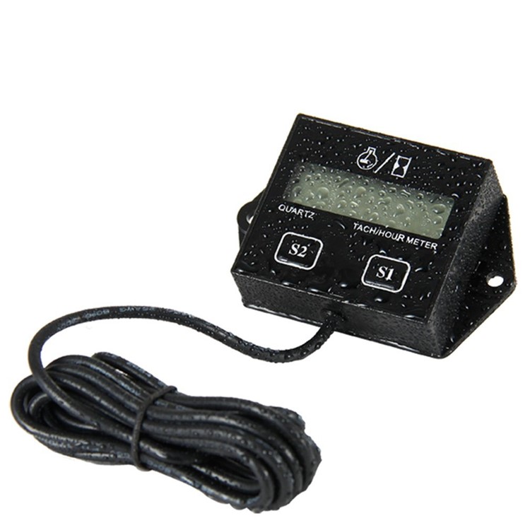 Digital Engine Inductive Tach Tachometer Hour Meter for Motorcycle Motor