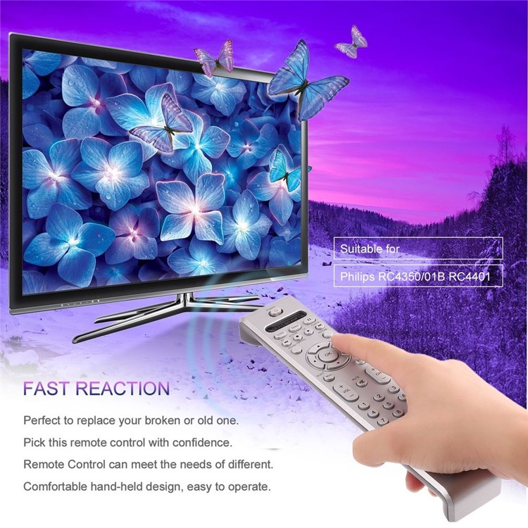 

Universal Smart Remote Control Replacement for Philips TV/DVD/AUX/VCR Control