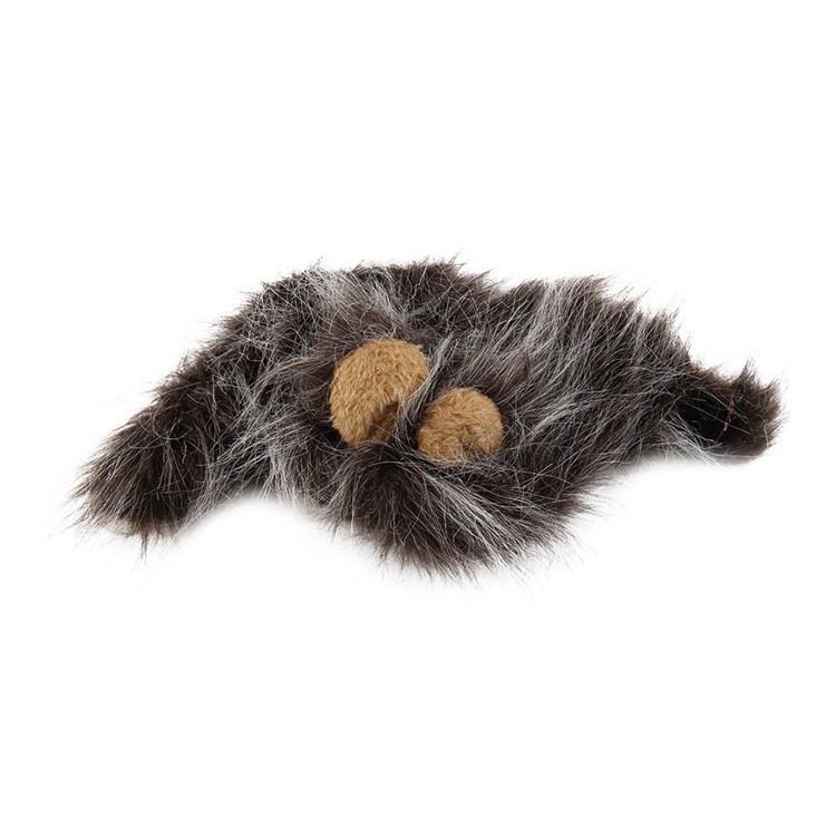 Pet Costume Lion Mane Wig for Cat Halloween Christmas Party Dress Up with Ear - Grey-4