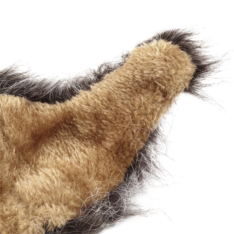 Pet Costume Lion Mane Wig for Cat Halloween Christmas Party Dress Up with Ear - Grey-5
