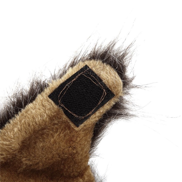 Pet Costume Lion Mane Wig for Cat Halloween Christmas Party Dress Up with Ear - Grey-7