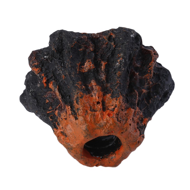 Fish Tank Aquarium Rockery Volcano Shape Air Bubble Stone Ornament