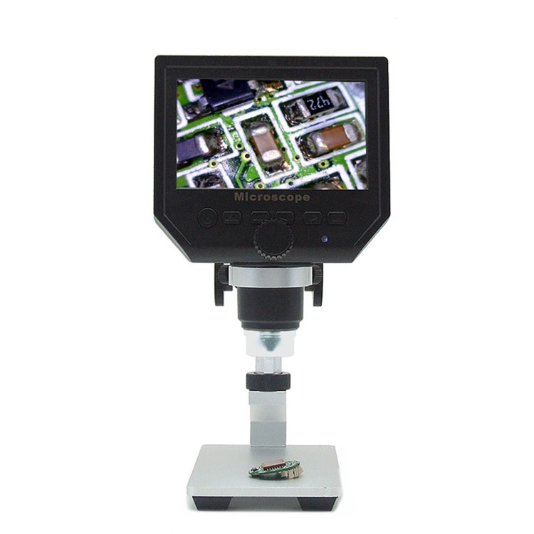 

1-600X 4.3-Inch 3.6MP LCD Screen Digital Video Microscope with Metal Stand - UK Plug