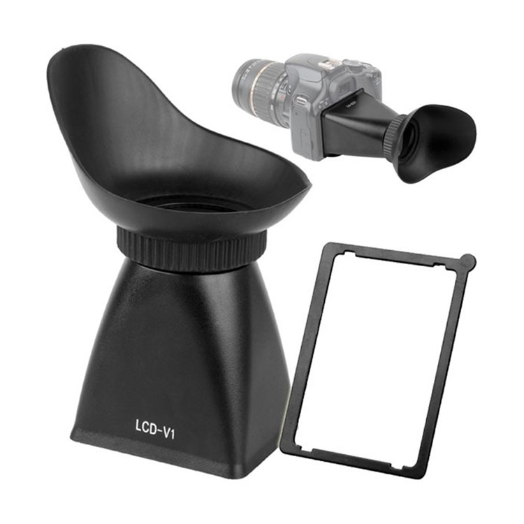 

V1 4:3 Dust-proof LCD Viewfinder 2.8X Magnifier Extender Hood Optical Lens 180° Angle