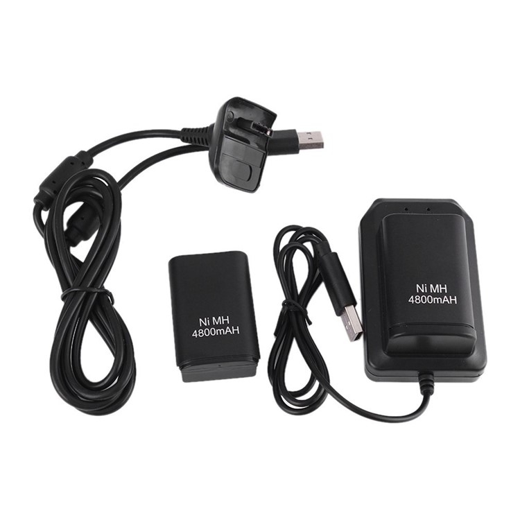 4-in-1 Game Controller Dock + Battery Pack 4800mAh for XBOX 360