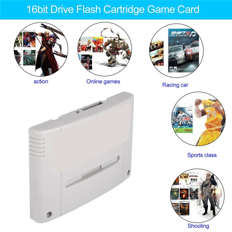 

16 Bit Game Drive Flash Cartridge Video Game Console Flash Card for SFC/SNES
