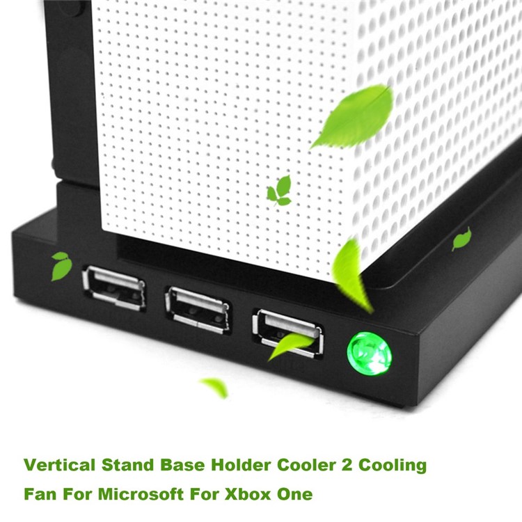 

Vertical Stand Base Holder Cooler 2 Cooling Fan for Xbox One Slim Console