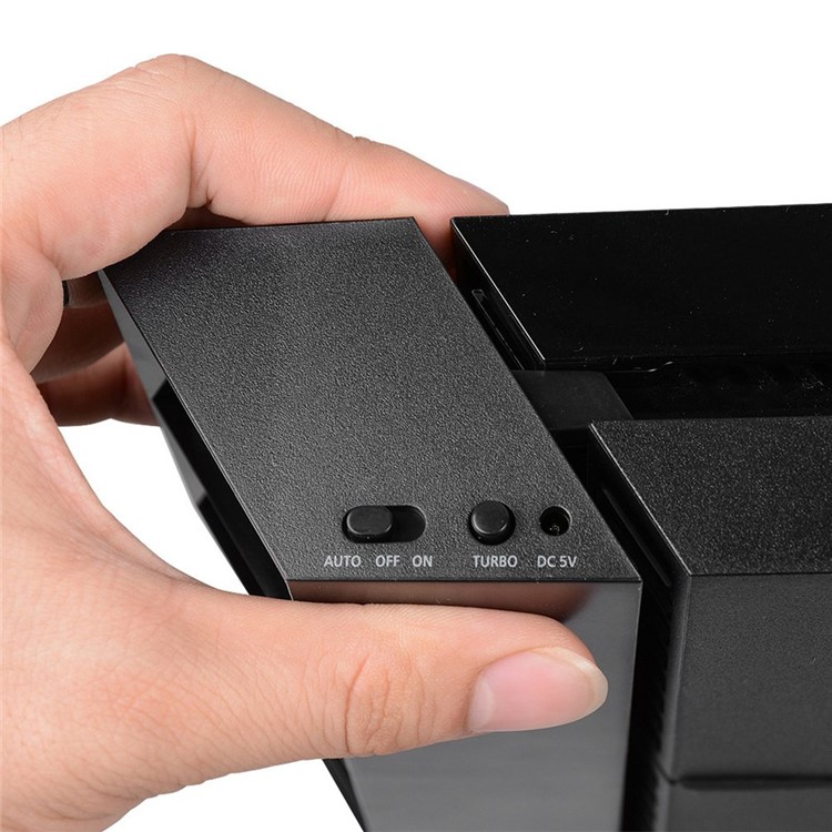 

Multifunctional External Cooler Temperature Cooling Fan for PS4 Game Console - Black