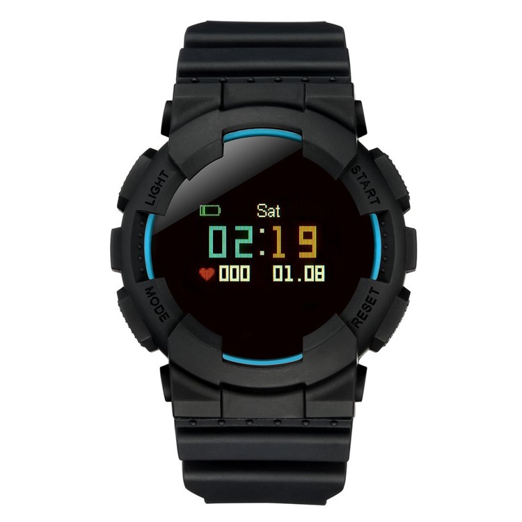 

V587 Color Screen Heart Rate Blood Pressure Waterproof Sports Step Counter Smart Watch - Blue