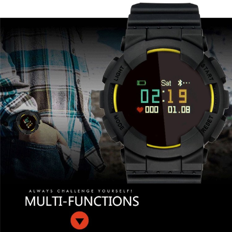 

V587 0.95 Inch 96*64 OLED Screen Smart Watch Waterproof Swimming Smart Band - Yellow