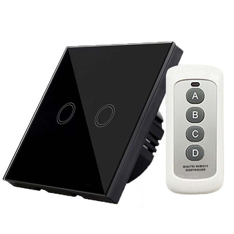 

Smart Remote Control Switch 2-way EU Standard with Remote Controller - Black